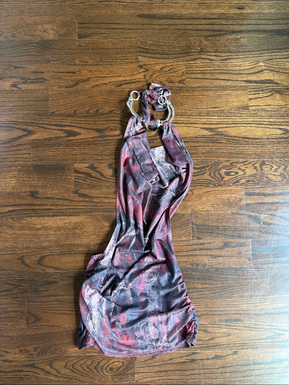 Jaded London Red and Black Backless Halter Dress